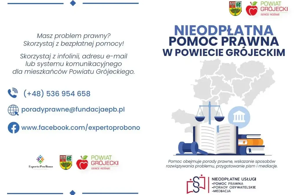 Nieodpłatna pomoc prawna w Powiecie Grójeckim – skorzystaj z bezpłatnych porad