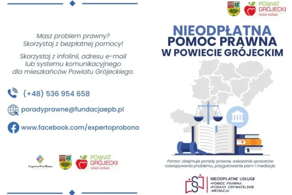 Nieodpłatna pomoc prawna w Powiecie Grójeckim – skorzystaj z bezpłatnych porad
