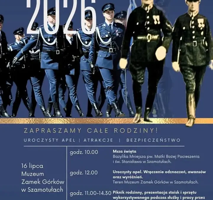Święto Policji w Szamotułach – piknik rodzinny i uroczysty apel już 16 lipca