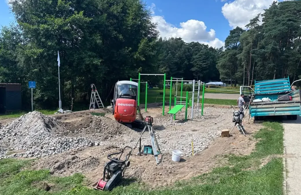 Budowa parku Street Workout w ośrodku Mormin – trwają prace, zakaz wstępu