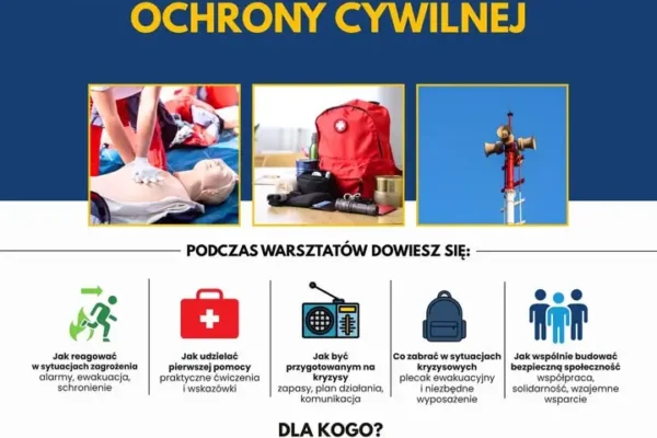 Bezpieczeństwo mieszkańców Gminy Obrzycko – zapisy na bezpłatne warsztaty ochrony ludności