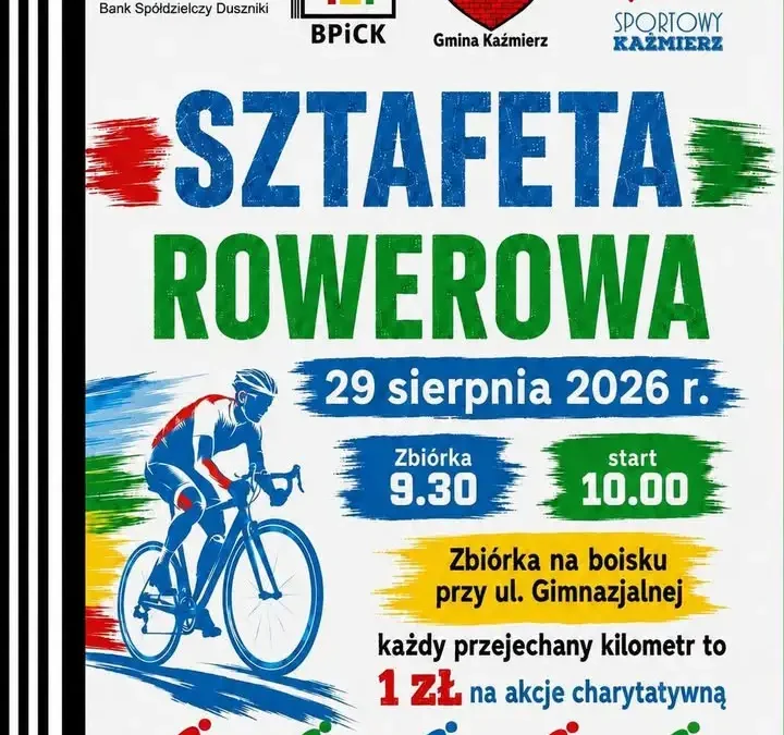 Sztafeta Rowerowa w Kaźmierzu – charytatywne kręcenie kilometrów podczas Święta Chleba i Sera