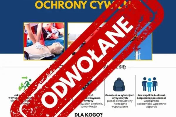 Warsztaty z ochrony cywilnej w Obrzycku odwołane – nowy termin wkrótce