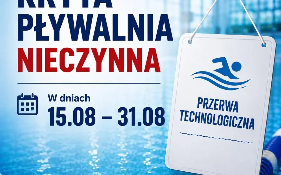 Kryta pływalnia w Szamotułach zamknięta na czas przerwy technologicznej