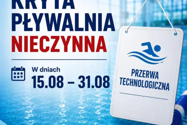Kryta pływalnia w Szamotułach zamknięta na czas przerwy technologicznej