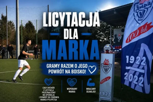 Licytacja piłki z autografami Lecha Poznań Oldboys dla kontuzjowanego Marka Pylypetsa