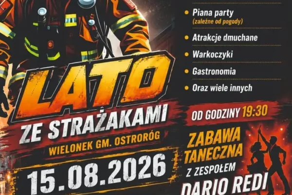 „Lato ze Strażakami” – rodzinna zabawa w Wielonku już w sobotę