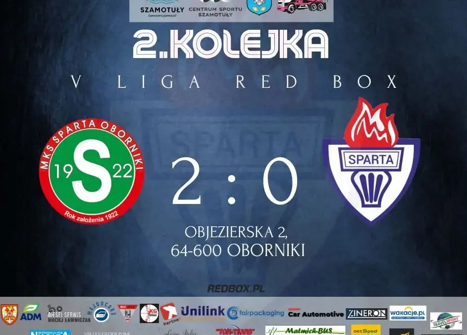 Sparta Szamotuły przegrywa w Obornikach 0:2 w drugim meczu sezonu