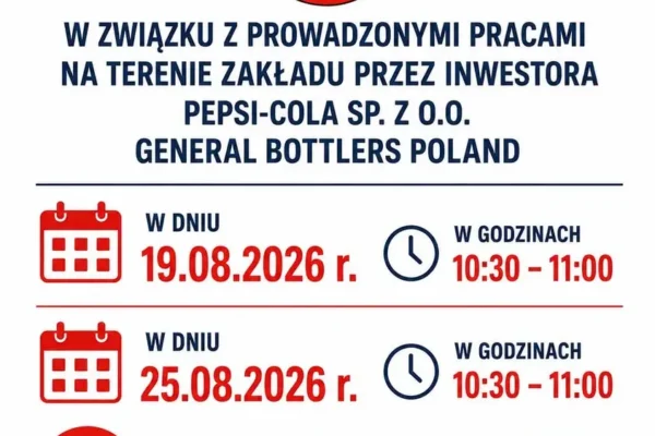 Utrudnienia na ulicy Gajowej w Michrowie – zamknięcie przejazdu w związku z pracami Pepsi-Coli