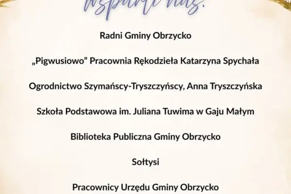 Podziękowania za Dożynki w Zielonejgórze: wspólne święto plonów w gminie Obrzycko