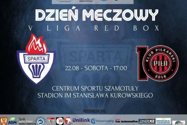 Mecz u siebie: Sparta Szamotuły kontra KP Piła – dziś o 17:00!