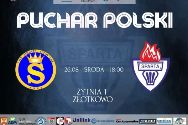 Pucharowy pojedynek w Złotkowie: Spartanie zagrają z Sucharami Suchy Las