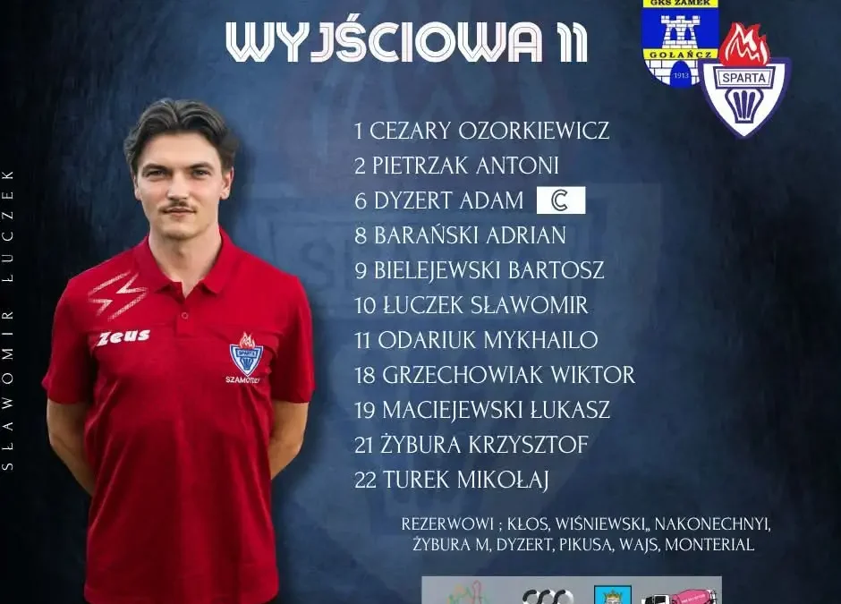 Sparta Szamotuły poznała skład na mecz z Zamkiem Gołańcz