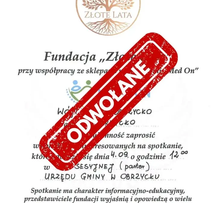 Odwołane spotkanie w gminie Obrzycko – nowy termin wkrótce