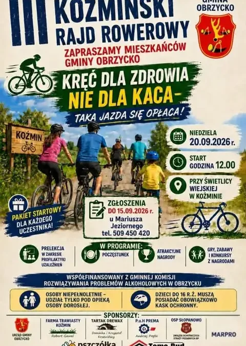 III Koźmiński Rajd Rowerowy już 20 września – zapisy do 15.09