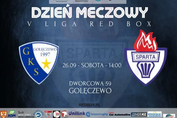 Sparta Szamotuły jedzie do Golęczewa po trzecie zwycięstwo z rzędu