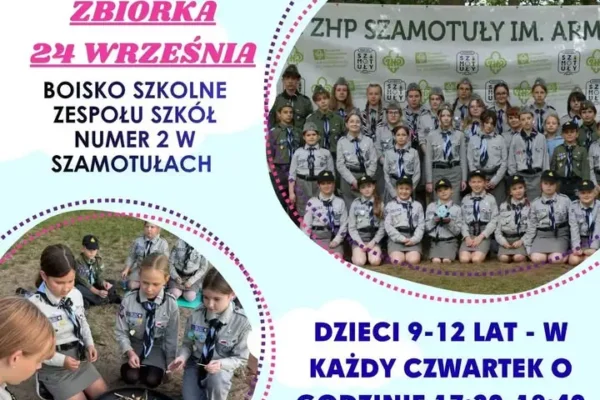 108 Szamotulska Drużyna Harcerska „Wiatra” zaprasza na pierwsze zbiórki