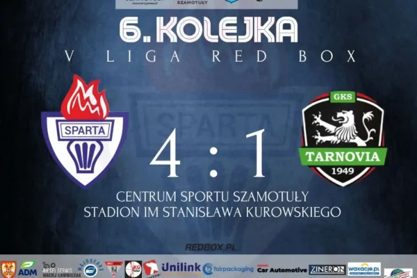 Sparta Szamotuły wygrywa z Tarnovią Tarnowo Podgórne 4:1. Pierwsze punkty w sezonie!