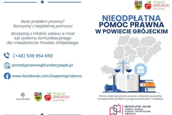 Bezpłatna pomoc prawna dla mieszkańców powiatu grójeckiego
