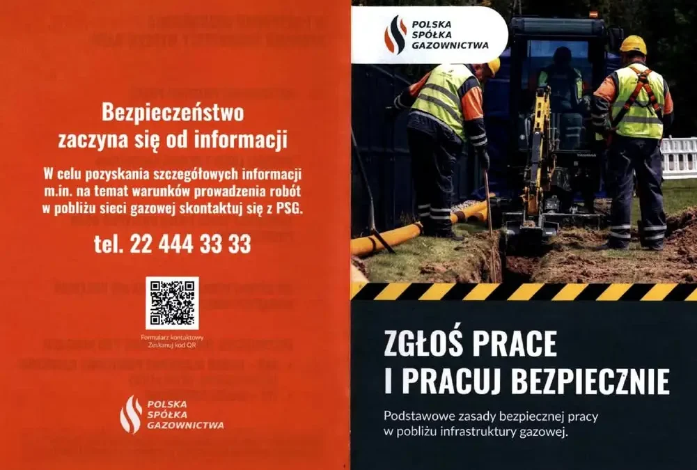 PSG prowadzi kampanię „Bezpieczne Gazociągi” – jak chronić infrastrukturę gazową podczas prac ziemnych