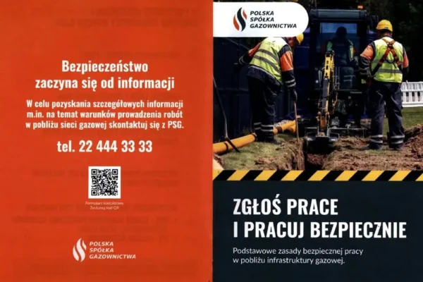 PSG prowadzi kampanię „Bezpieczne Gazociągi” – jak chronić infrastrukturę gazową podczas prac ziemnych