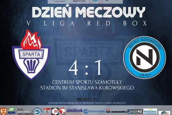 Sparta Szamotuły wygrywa z Notecią Dziembowo 4-1. Hat-trick Bartka Bielejewskiego!