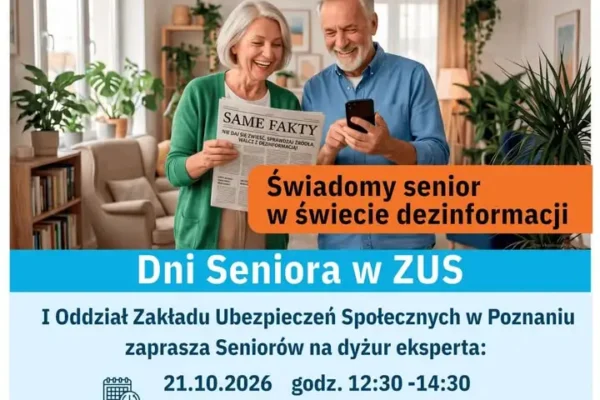 Obrzycko: dyżur eksperta ZUS i spotkanie dla seniorów już 21 października