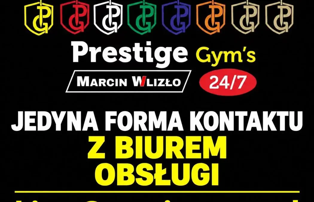 Prestige Gym’s: kontakt tylko mailowy, siłownie działają samoobsługowo