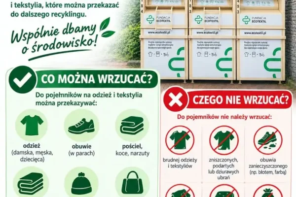 Gmina Pniewy: 2 tony tekstyliów w specjalnych pojemnikach