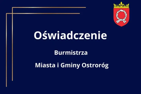 Burmistrz Ostroroga odpowiada na zarzuty: „To manipulacja i próba wywołania sztucznego skandalu”