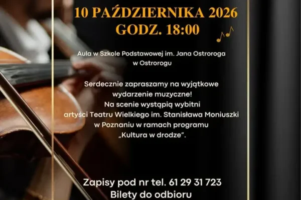 Koncert w Ostrorogu: artyści Teatru Wielkiego wystąpią już w sobotę