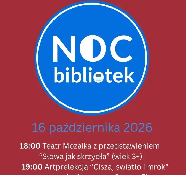 Noc Bibliotek w Gminie Obrzycko – teatr, sztuka i fotografia już 16 października