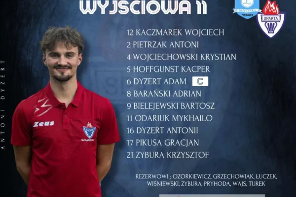 Sparta Szamotuły zagra w Trzciance – znamy wyjściowy skład