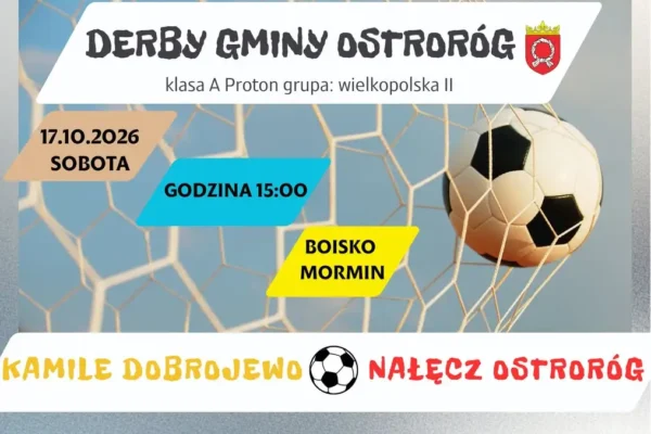 Derby gminy Ostroróg: Dobrojewo zmierzy się z Nałęczą